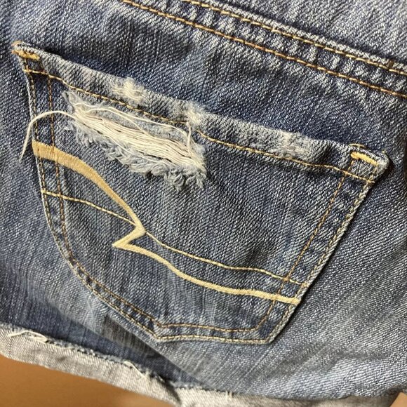 AEO American Eagle Cutoff Denim Distressed Shorts Size 4 - Picture 13 of 16